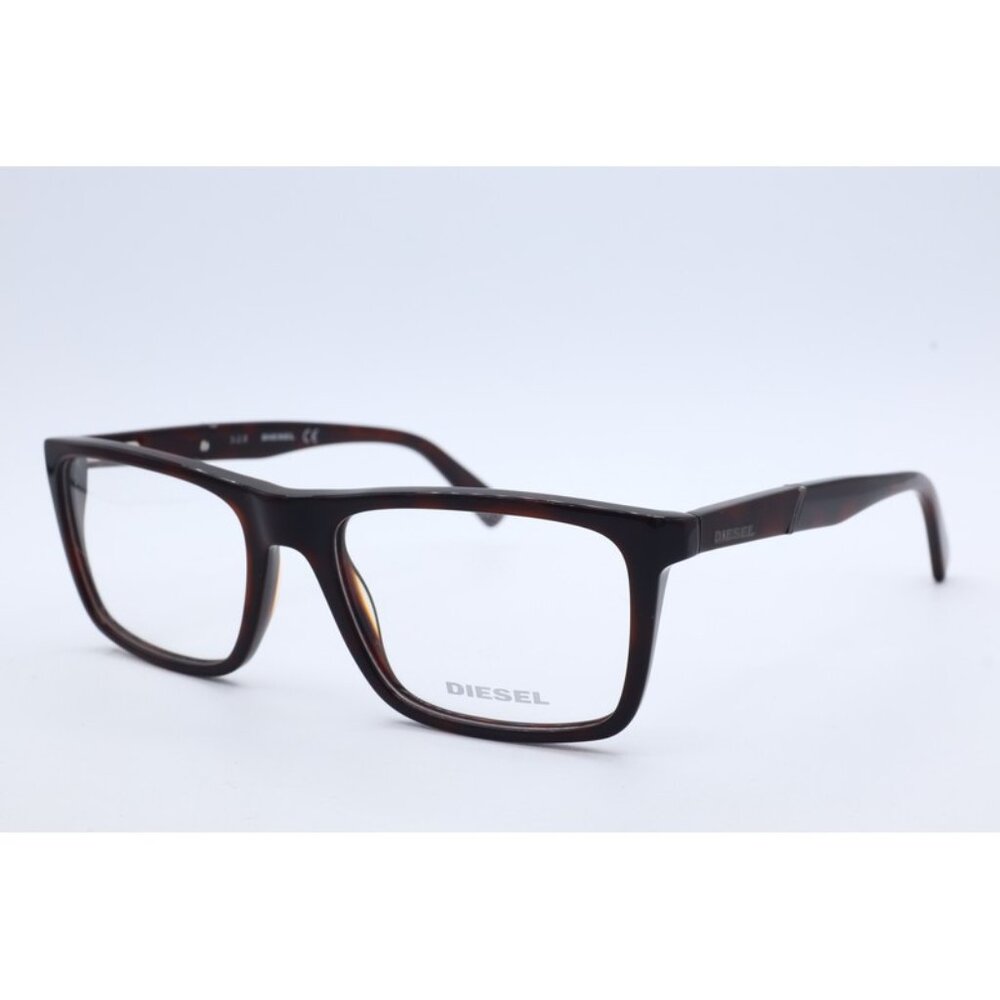 Diesel DL 5257 052 Rectangle Tortoiseshell Brown Eyeglasses Clear Lenses 54mm